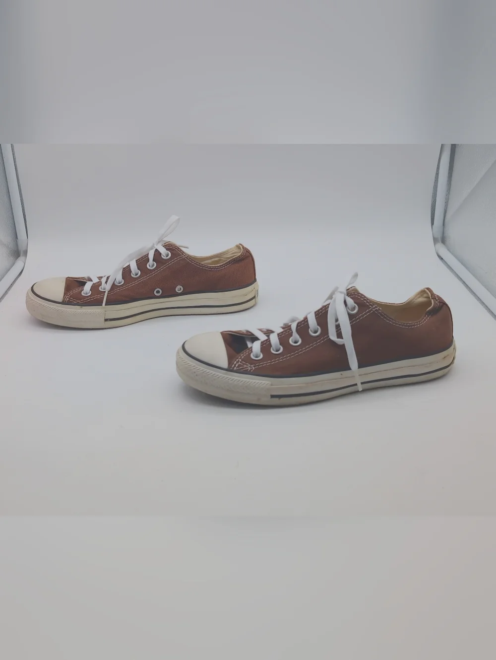 Classic Converse Low-Top Canvas Sneakers - Brown Unisex 7/9 - Picture 4 of 8